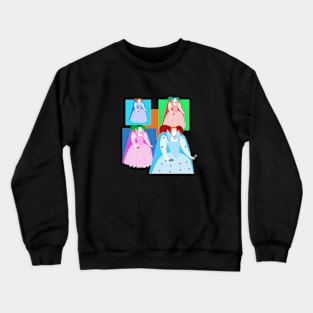 QUEEN ELIZABETH THE FIRST, OF ENGLAND (Elizabeth I of England) - WARHOL STYLE 4-UP COLLAGE ILLUSTRATION Crewneck Sweatshirt